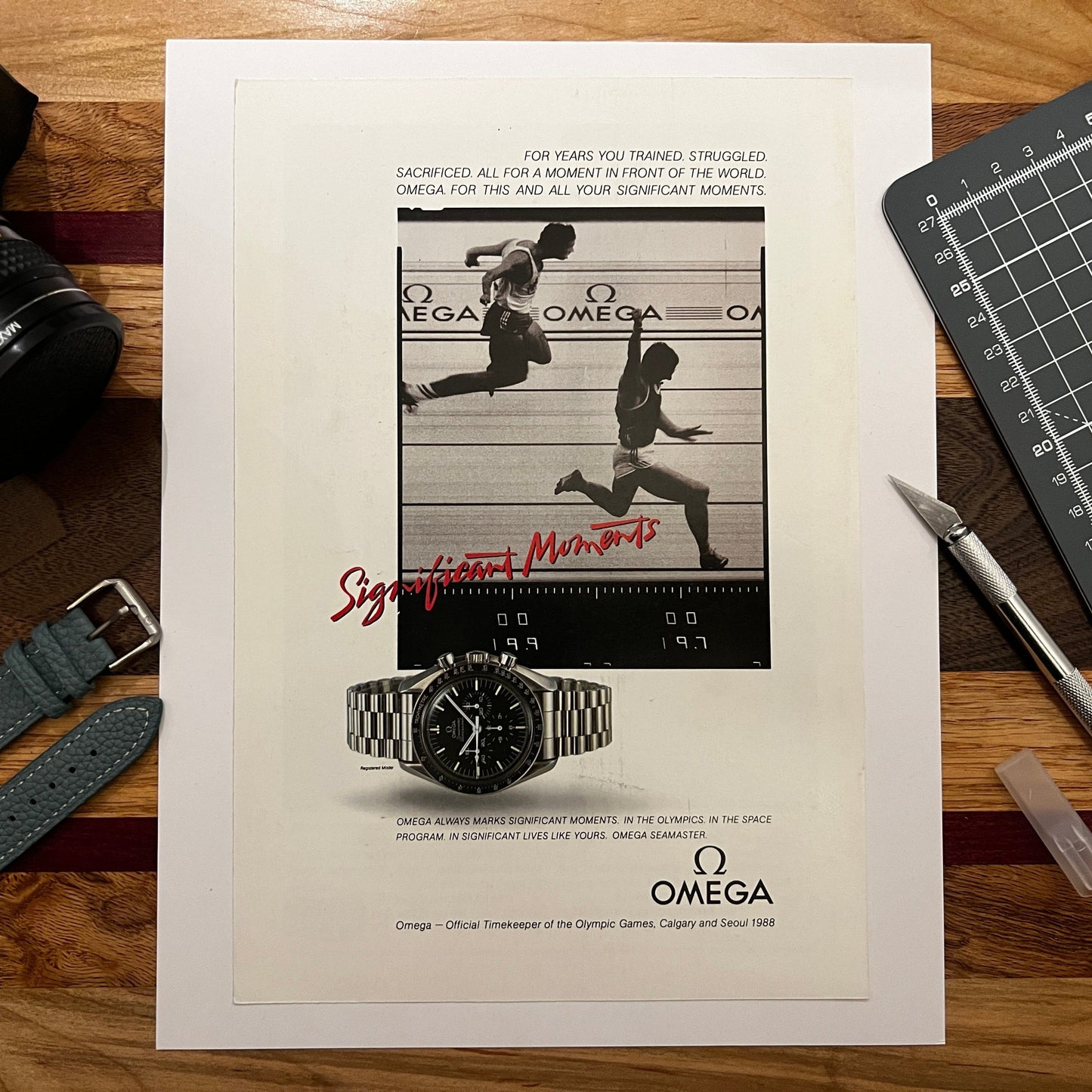 1980s Omega Speedmaster Ad