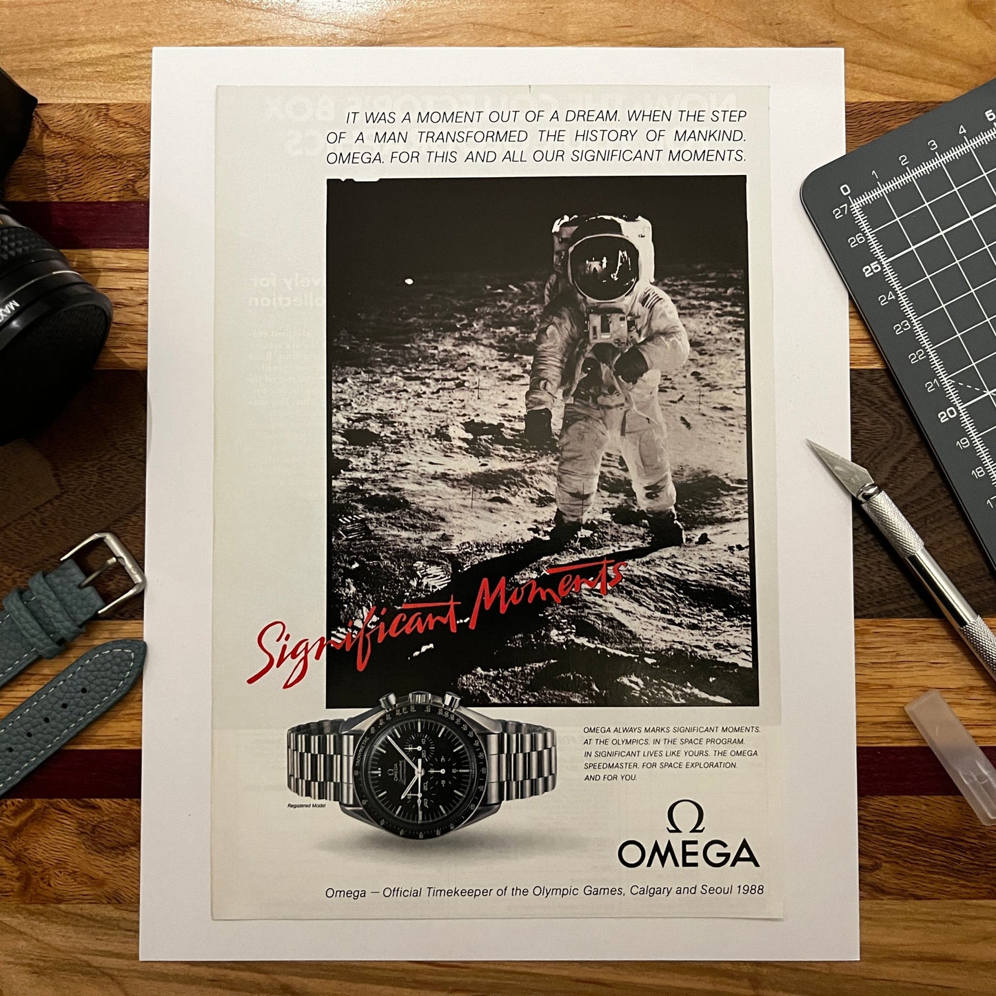 1980s Omega Speedmaster Ad