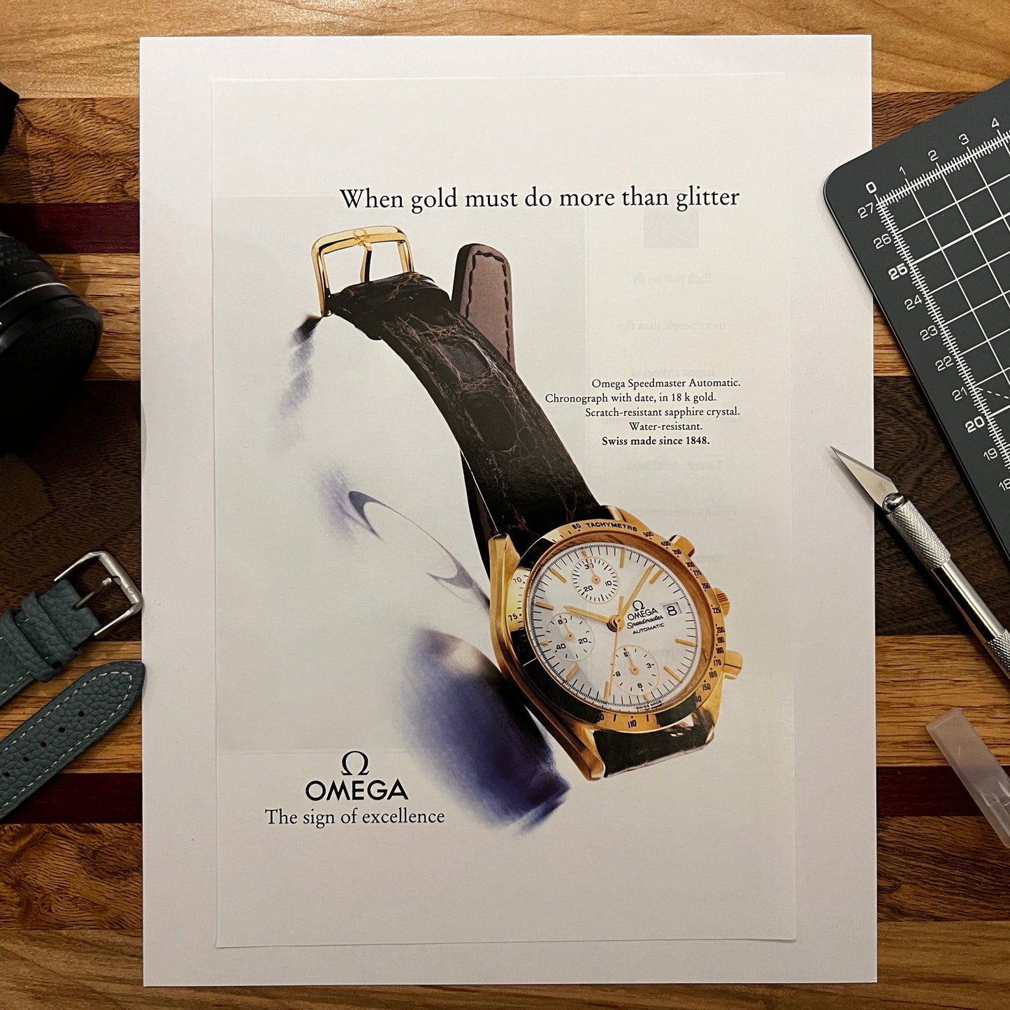 1990s Omega Speedmaster Gold Ad