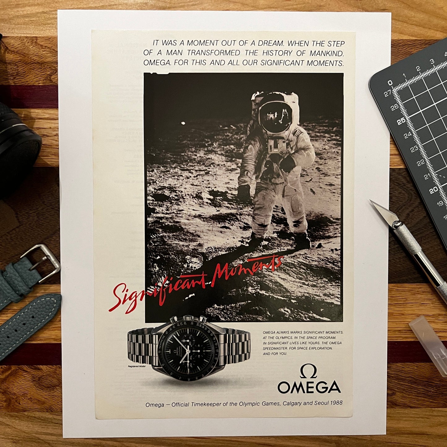 1980s Omega Speedmaster Ad