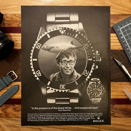 1970s Peter Benchley & his Rolex Submariner Ad