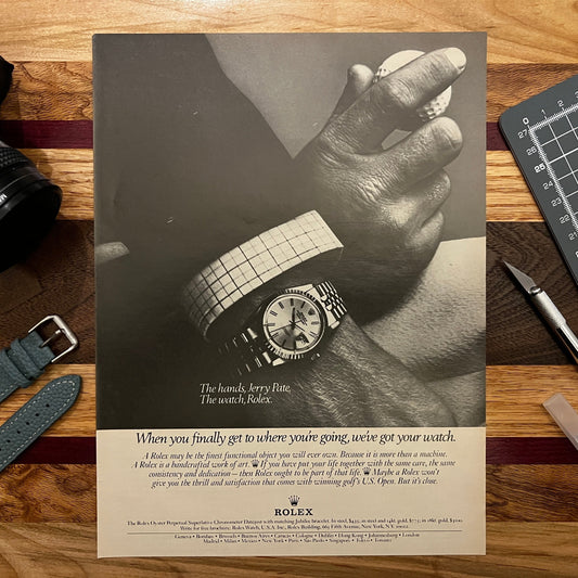 1970s Jerry Pate & his Rolex DateJust Ad